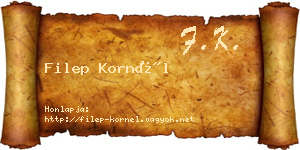 Filep Kornél névjegykártya