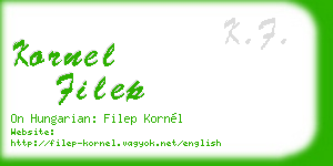 kornel filep business card